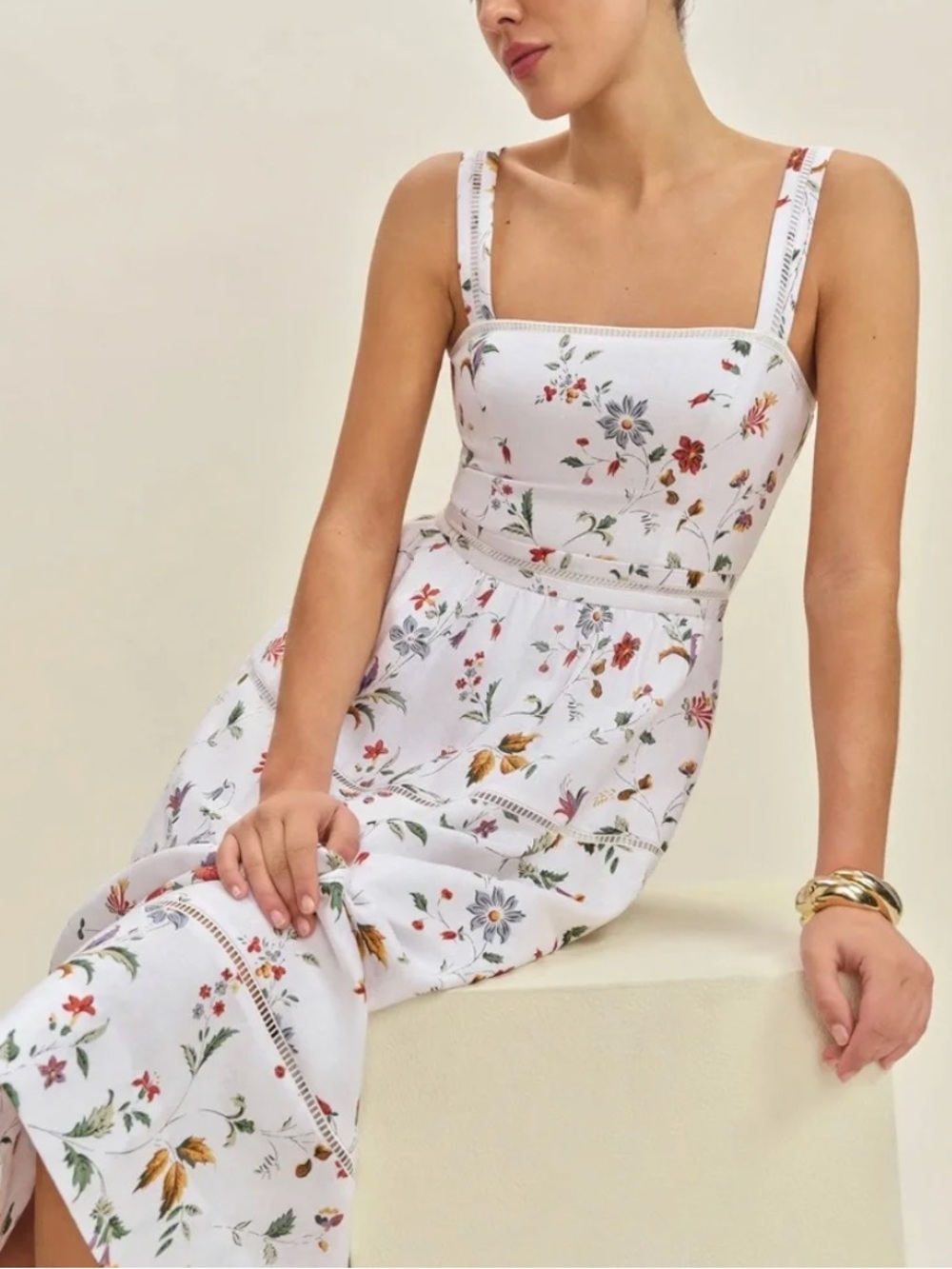 Reformation Everett Linen Dress Corsini NWT Size 0
